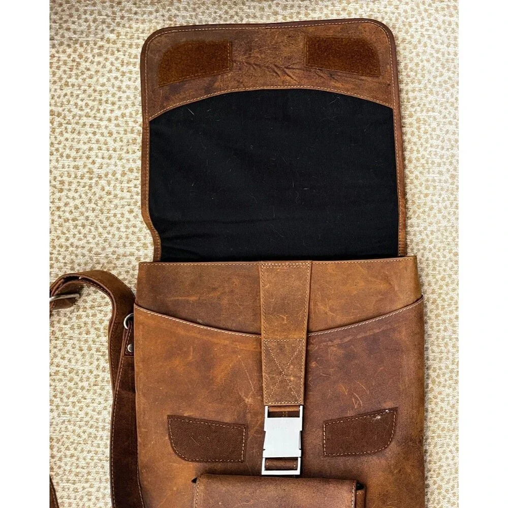 SANTORO Michael Designs The Flight Jacket iPad Mac Case Brown Leather 2 Straps